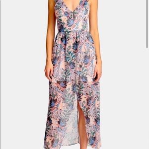Guess Floral High Low Maxi Dress